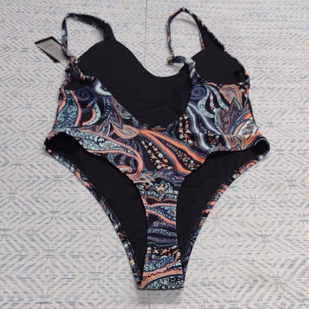 NEW RELLECIGA Paisley One Piece Swimsuit - Multicolor Vacation Beach - Picture 6 of 14